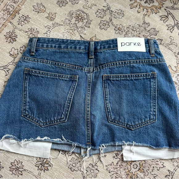 PARKE Denim Mini Skirt - Picture 4 of 5